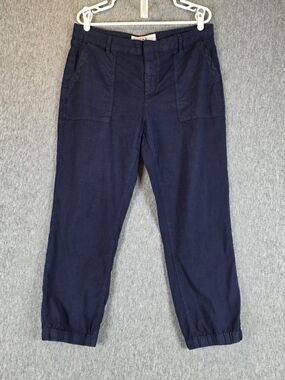 Frank & Eileen Jameson Utility Jogger Pants Navy Flax Blend Wmns' 12